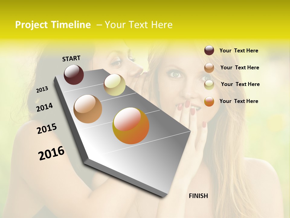 Closeup Hair Pretty PowerPoint Template