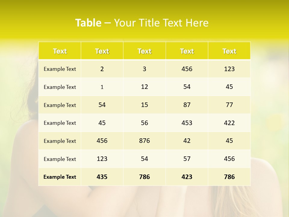 Closeup Hair Pretty PowerPoint Template