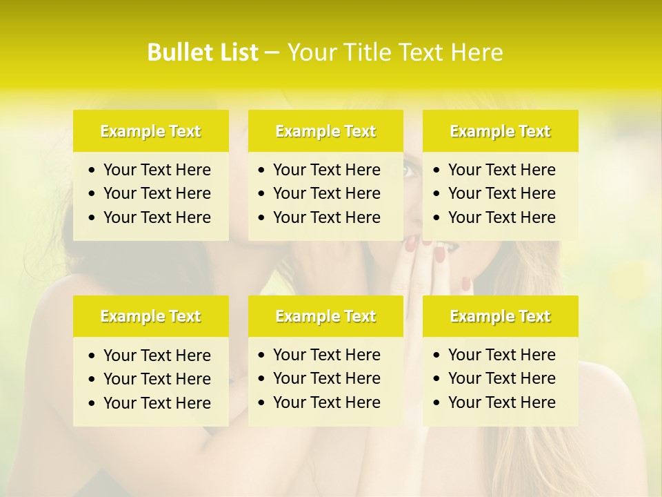 Closeup Hair Pretty PowerPoint Template