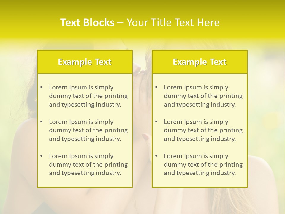 Closeup Hair Pretty PowerPoint Template