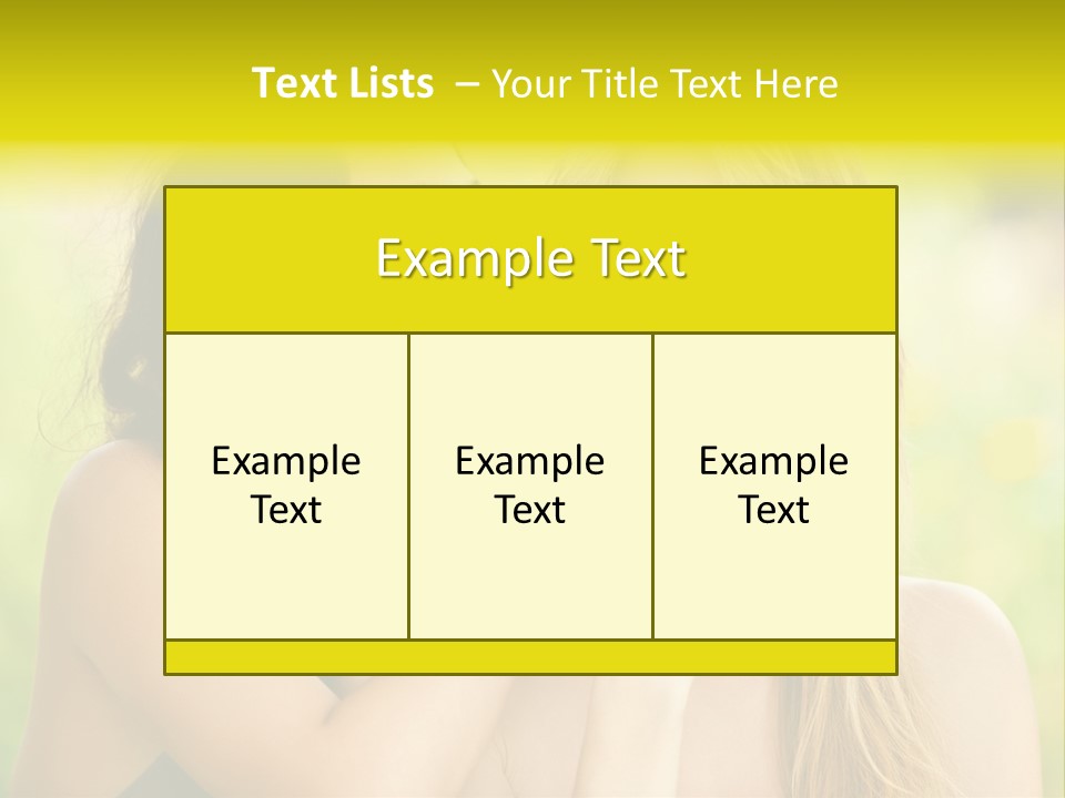 Closeup Hair Pretty PowerPoint Template