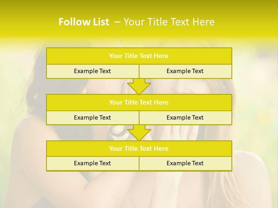 Closeup Hair Pretty PowerPoint Template