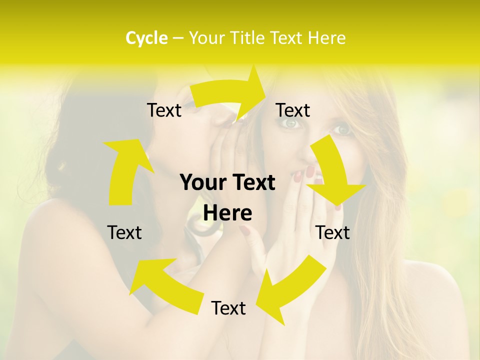 Closeup Hair Pretty PowerPoint Template