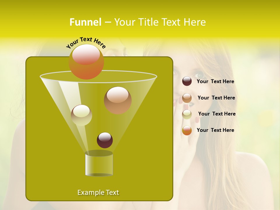 Closeup Hair Pretty PowerPoint Template