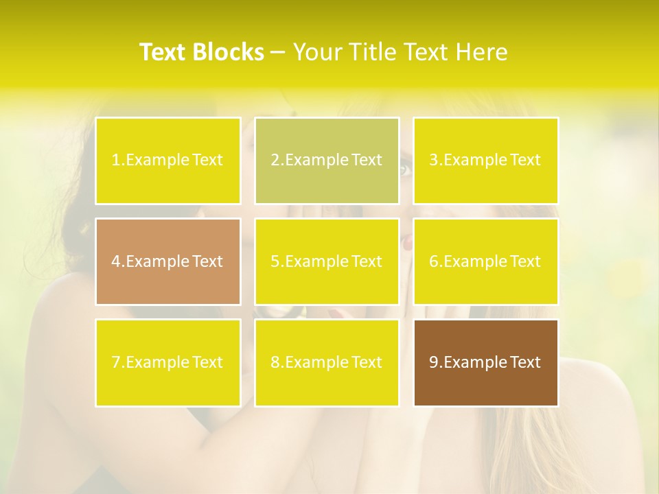 Closeup Hair Pretty PowerPoint Template