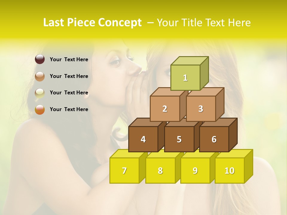 Closeup Hair Pretty PowerPoint Template