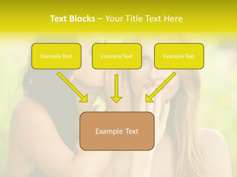 Closeup Hair Pretty PowerPoint Template