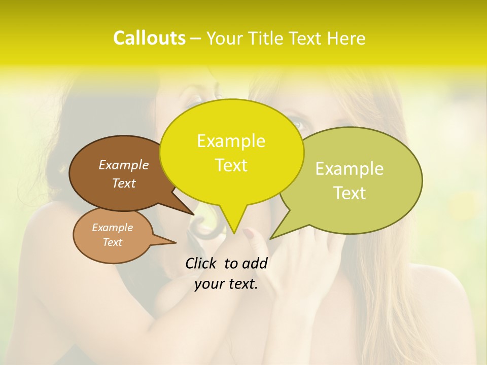 Closeup Hair Pretty PowerPoint Template