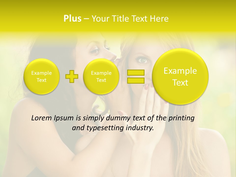 Closeup Hair Pretty PowerPoint Template