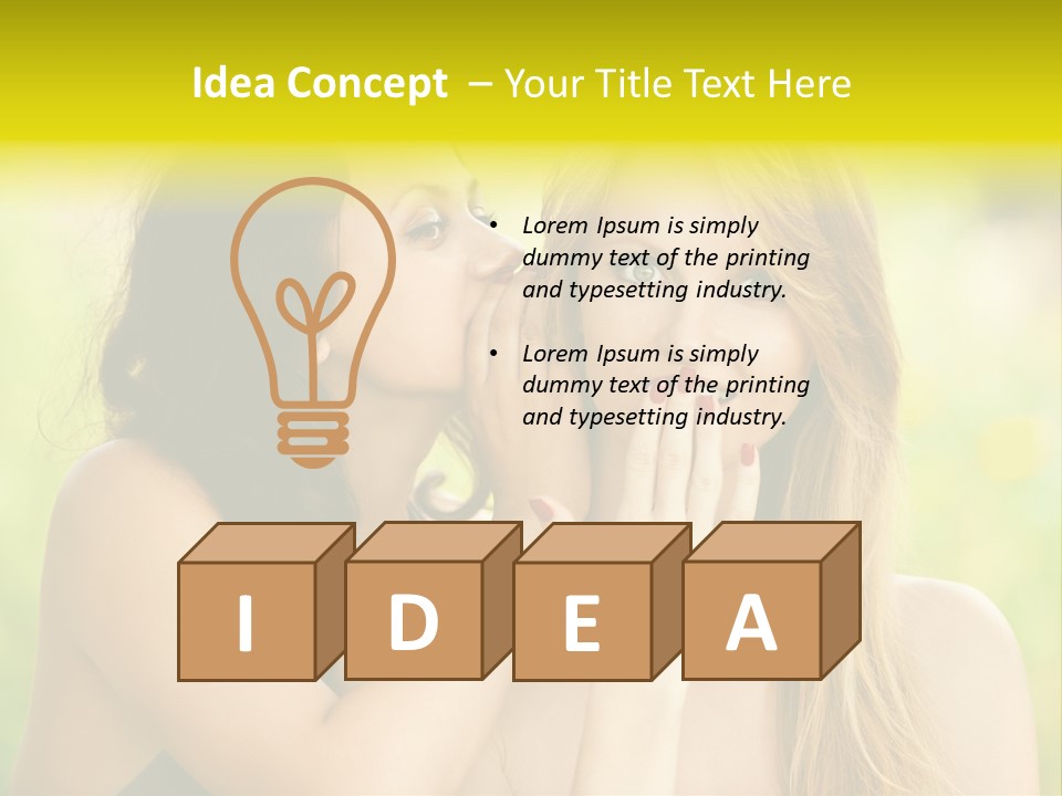 Closeup Hair Pretty PowerPoint Template