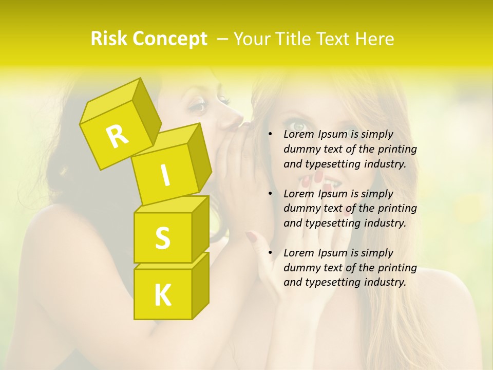 Closeup Hair Pretty PowerPoint Template