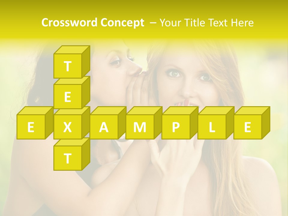 Closeup Hair Pretty PowerPoint Template