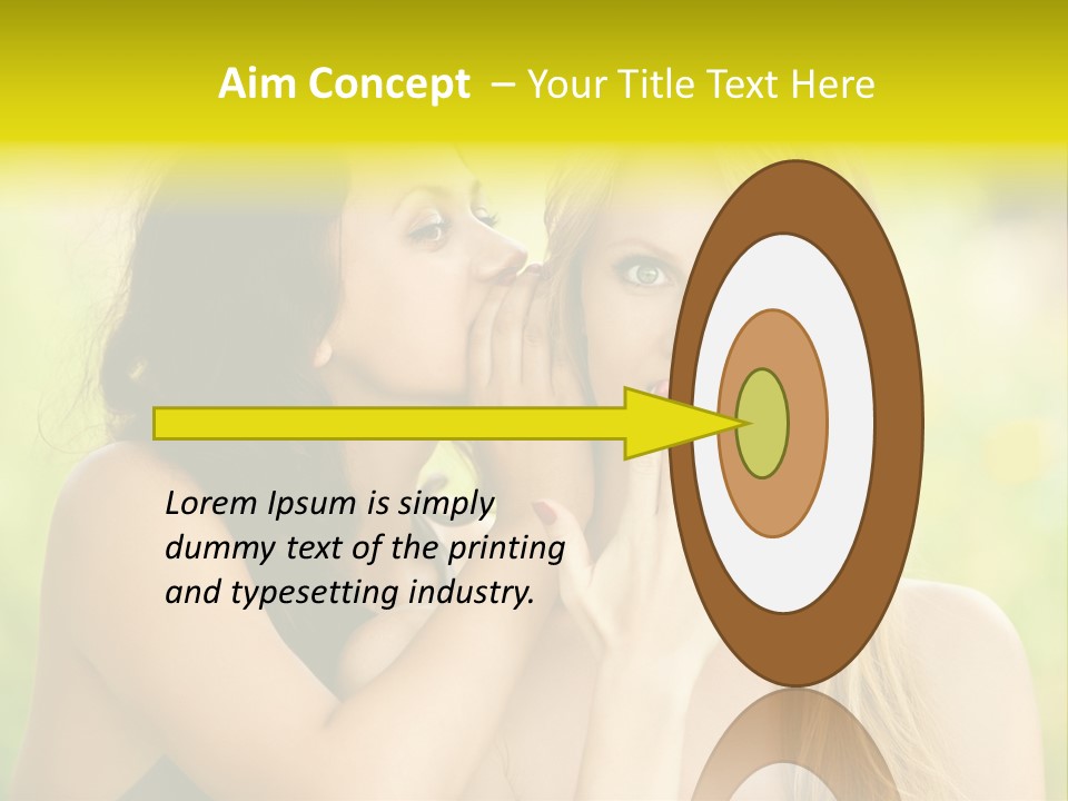 Closeup Hair Pretty PowerPoint Template