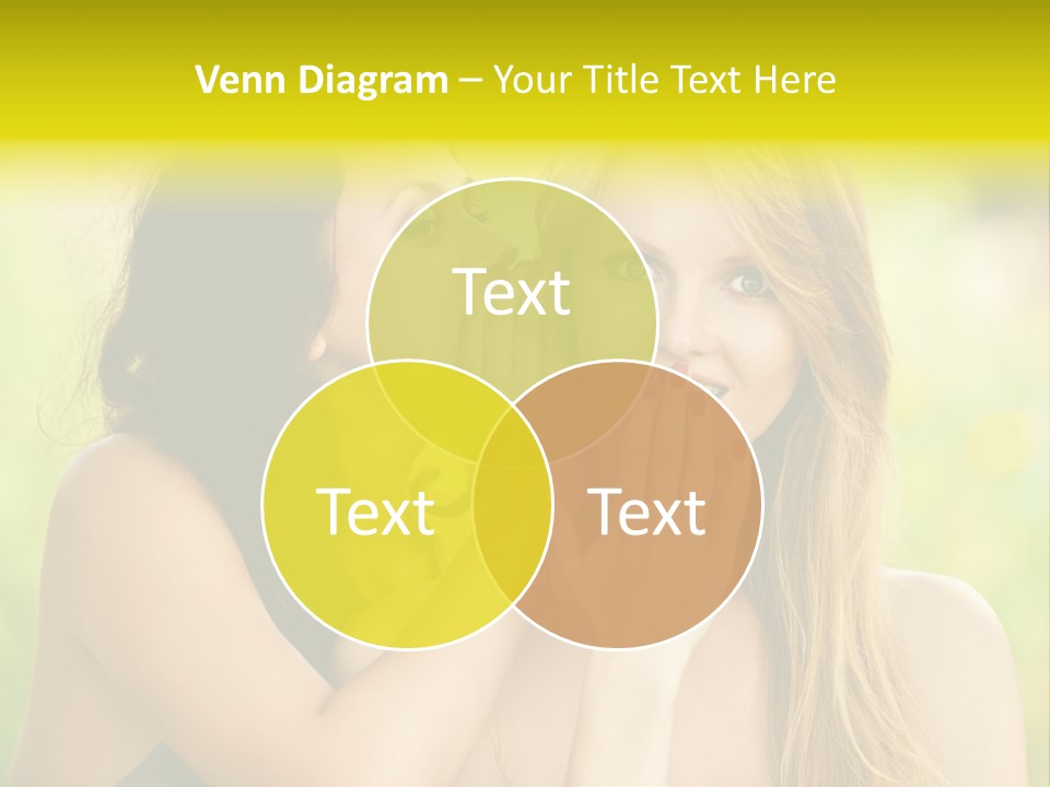 Closeup Hair Pretty PowerPoint Template