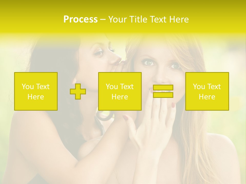 Closeup Hair Pretty PowerPoint Template