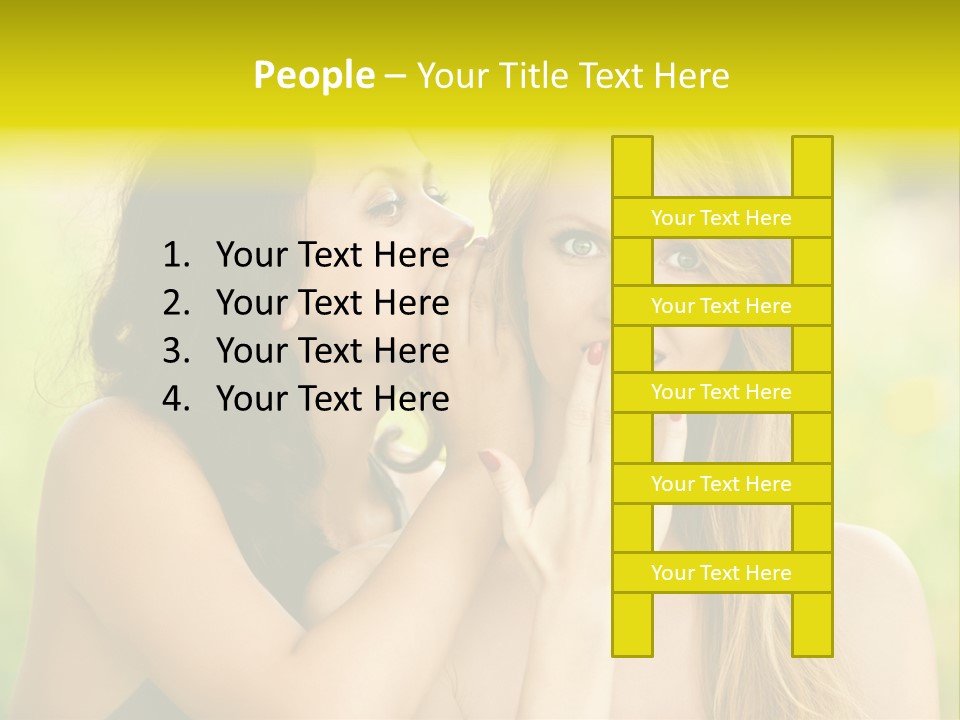 Closeup Hair Pretty PowerPoint Template