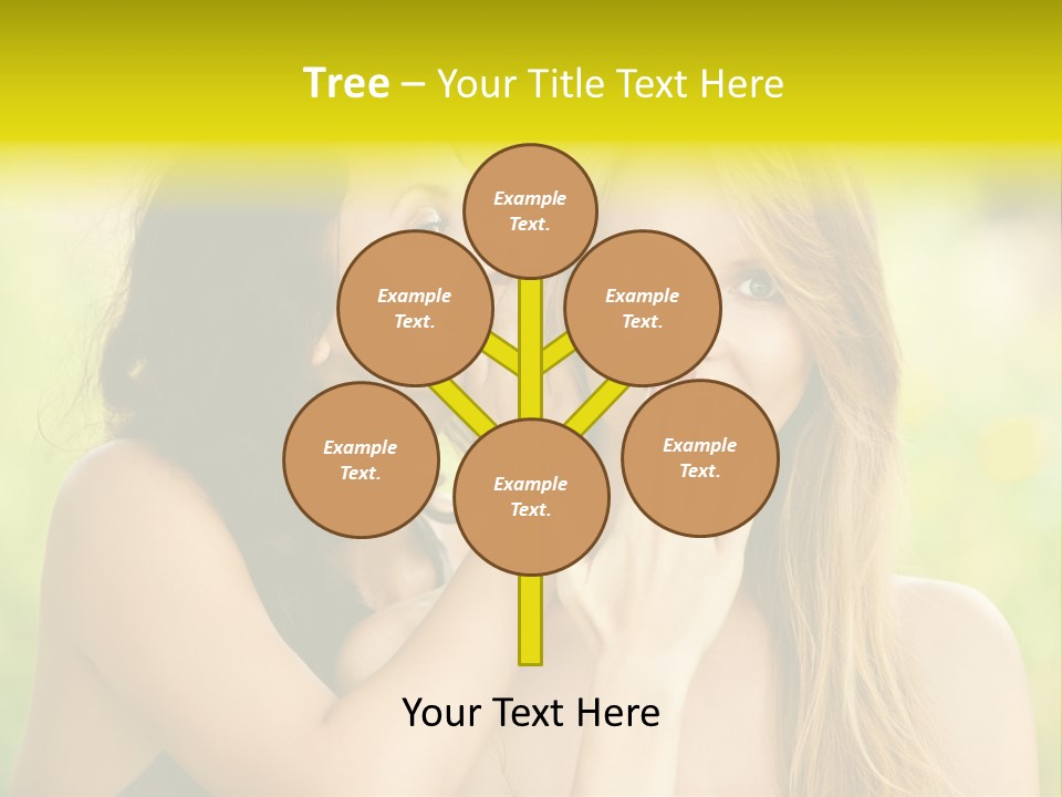 Closeup Hair Pretty PowerPoint Template