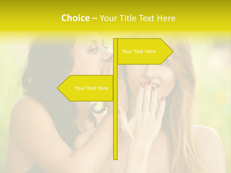 Closeup Hair Pretty PowerPoint Template