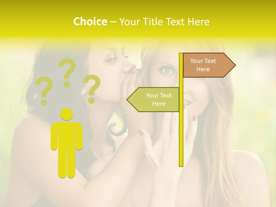 Closeup Hair Pretty PowerPoint Template