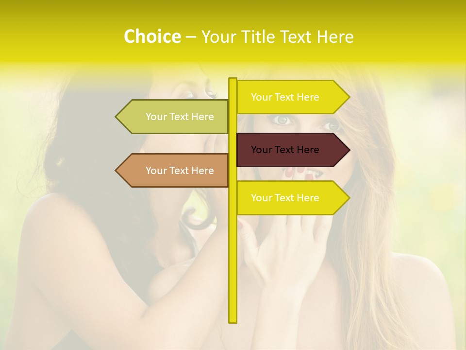 Closeup Hair Pretty PowerPoint Template