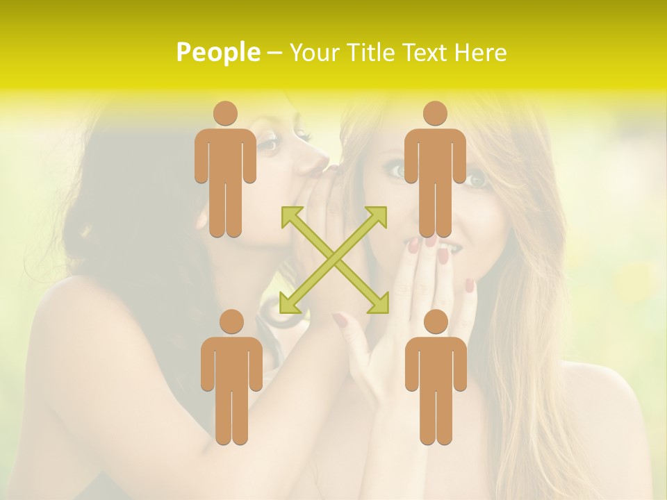 Closeup Hair Pretty PowerPoint Template