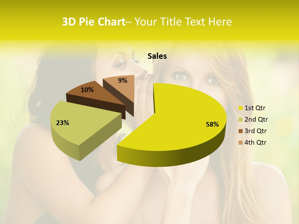 Closeup Hair Pretty PowerPoint Template