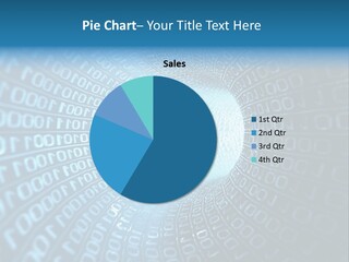 A Blue And Black Tunnel With Numbers On It PowerPoint Template