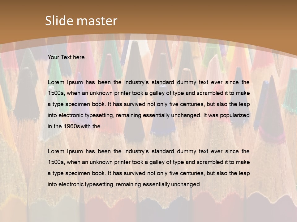 Orange Colour Green PowerPoint Template