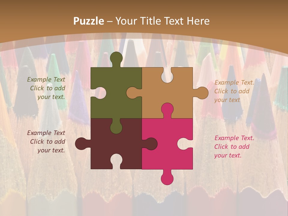 Orange Colour Green PowerPoint Template