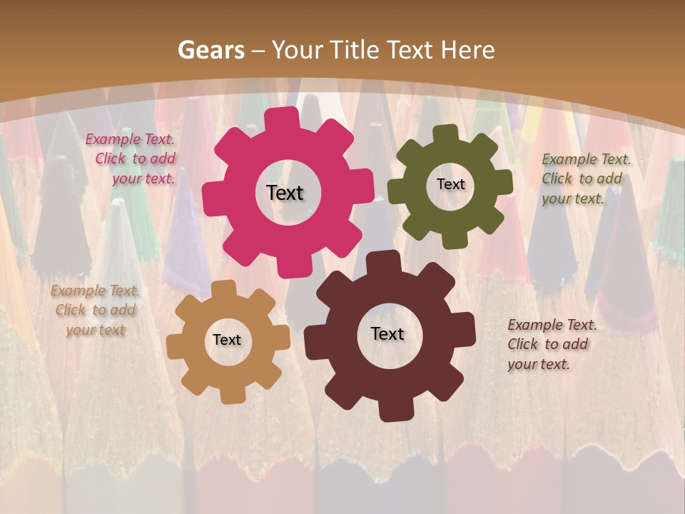 Orange Colour Green PowerPoint Template