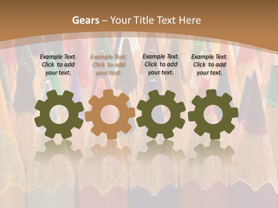 Orange Colour Green PowerPoint Template