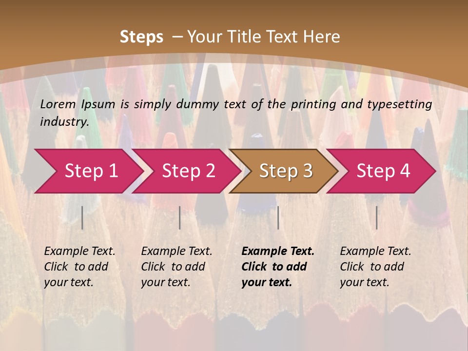 Orange Colour Green PowerPoint Template