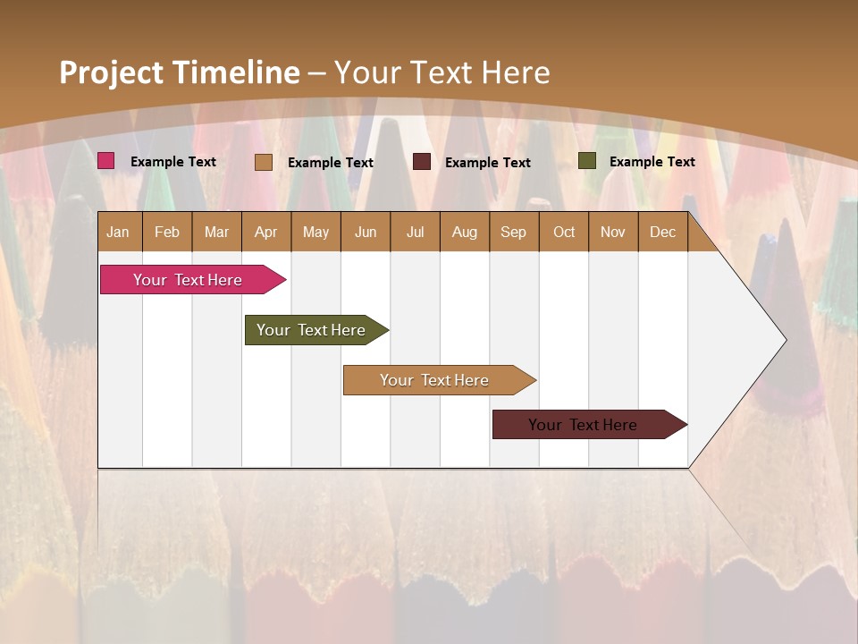 Orange Colour Green PowerPoint Template
