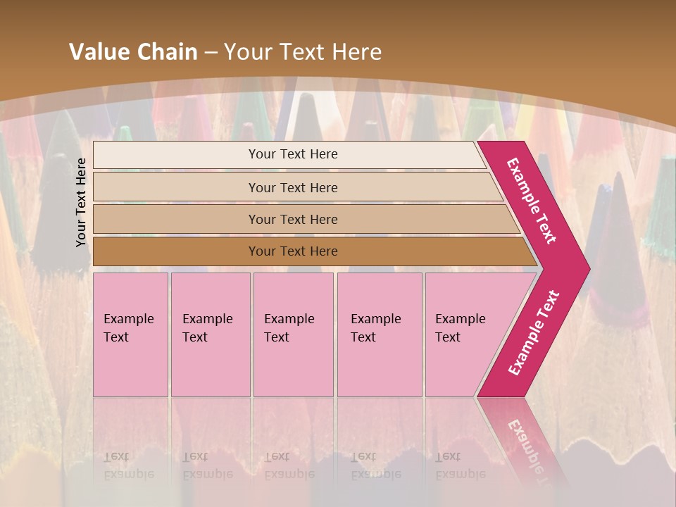 Orange Colour Green PowerPoint Template