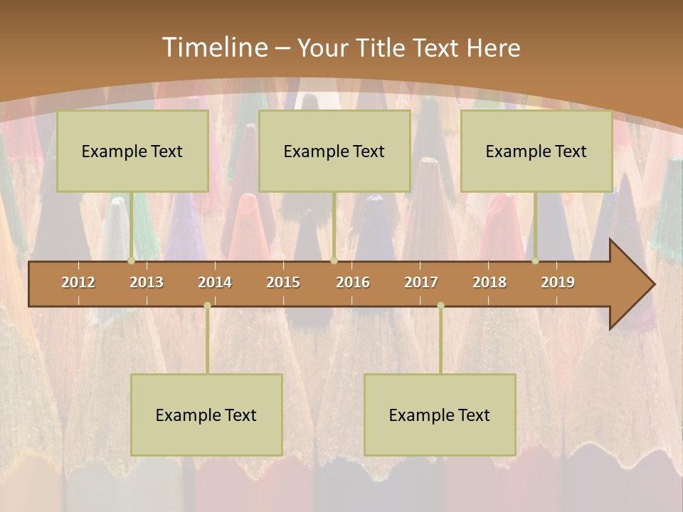 Orange Colour Green PowerPoint Template