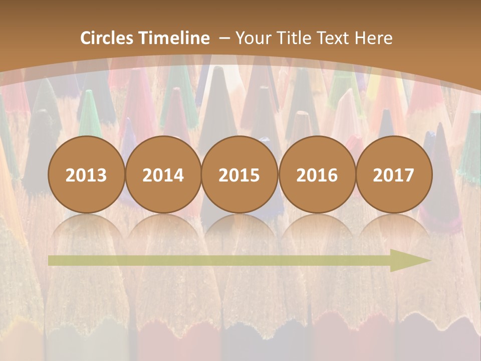 Orange Colour Green PowerPoint Template