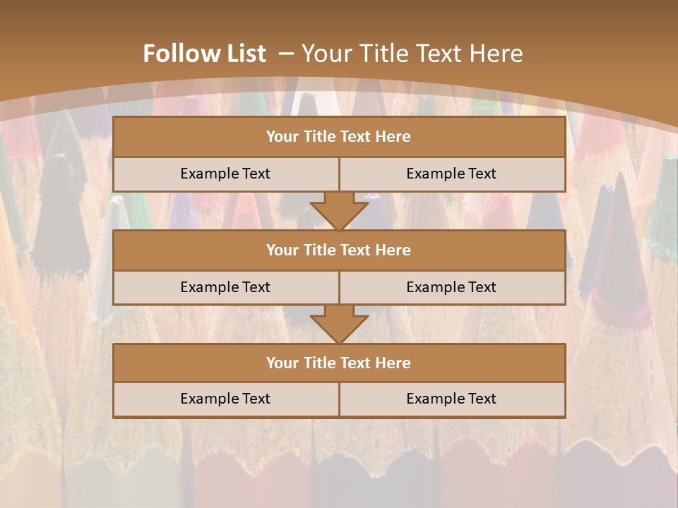 Orange Colour Green PowerPoint Template