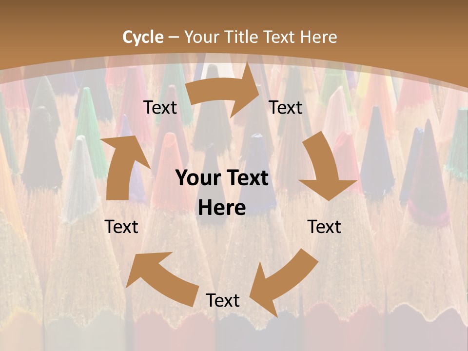 Orange Colour Green PowerPoint Template