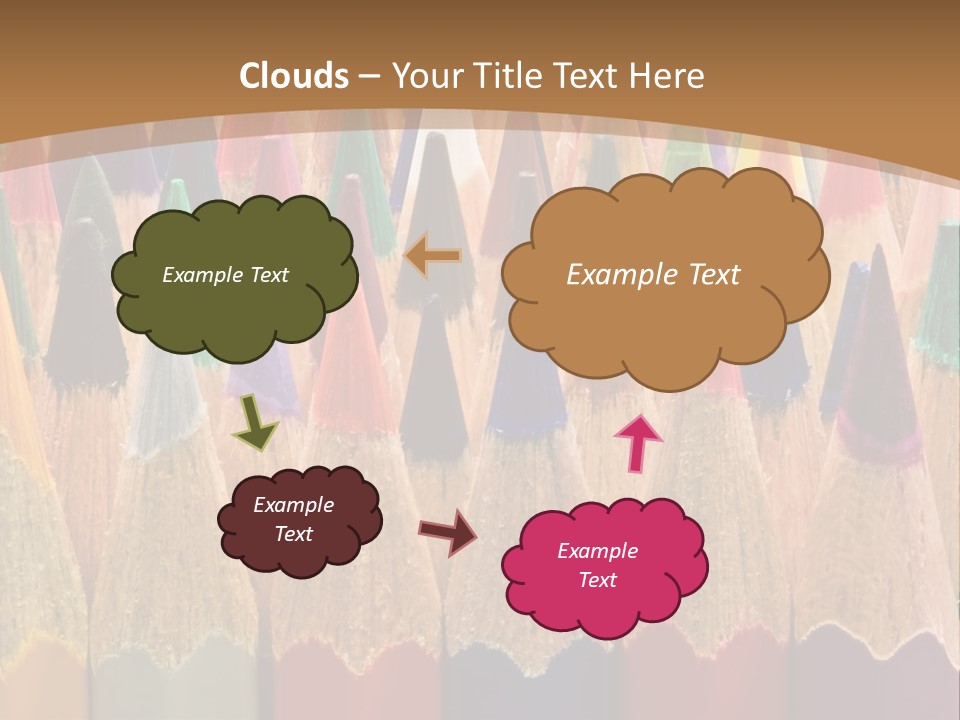 Orange Colour Green PowerPoint Template