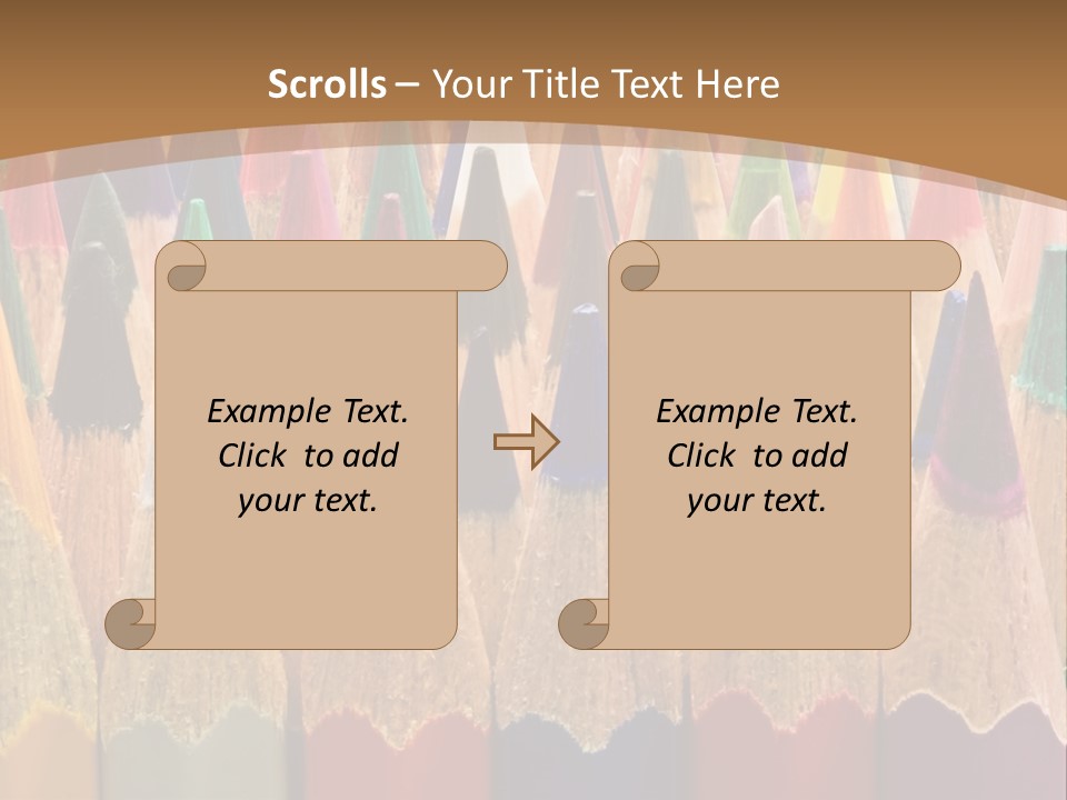 Orange Colour Green PowerPoint Template