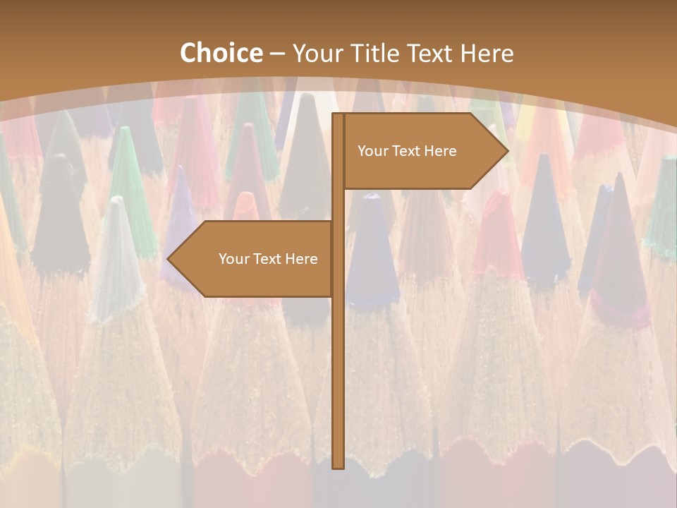 Orange Colour Green PowerPoint Template