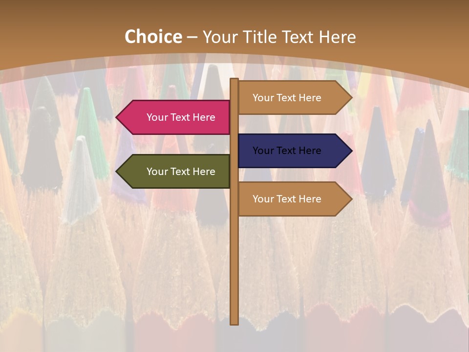 Orange Colour Green PowerPoint Template