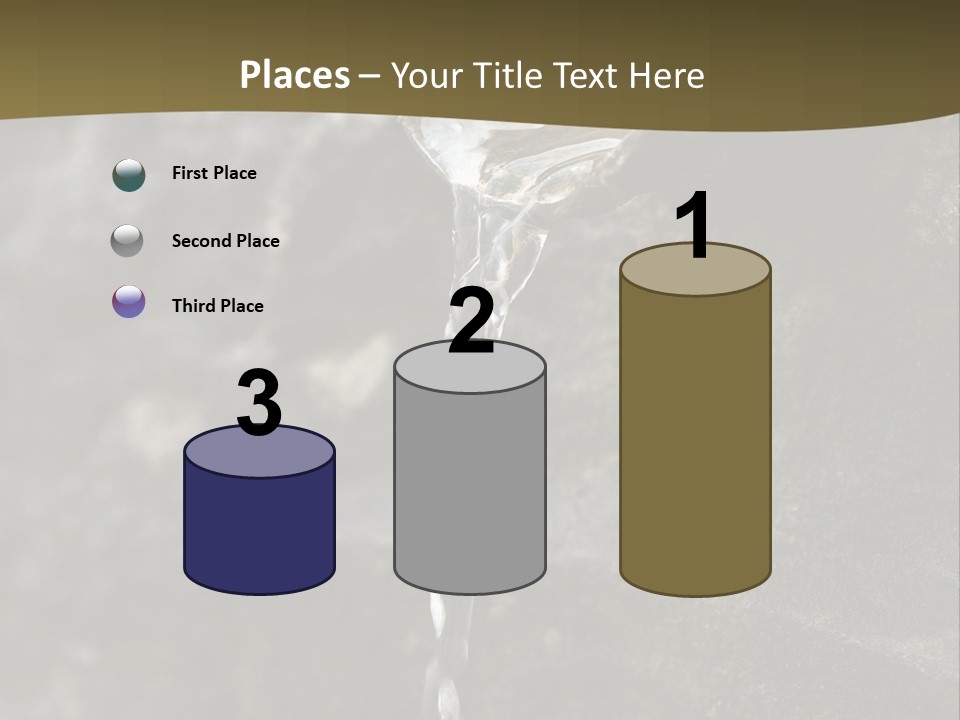 A Water Faucet With A Stream Of Water Coming Out Of It PowerPoint Template