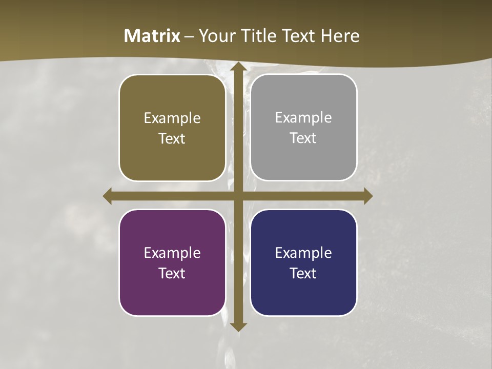 A Water Faucet With A Stream Of Water Coming Out Of It PowerPoint Template