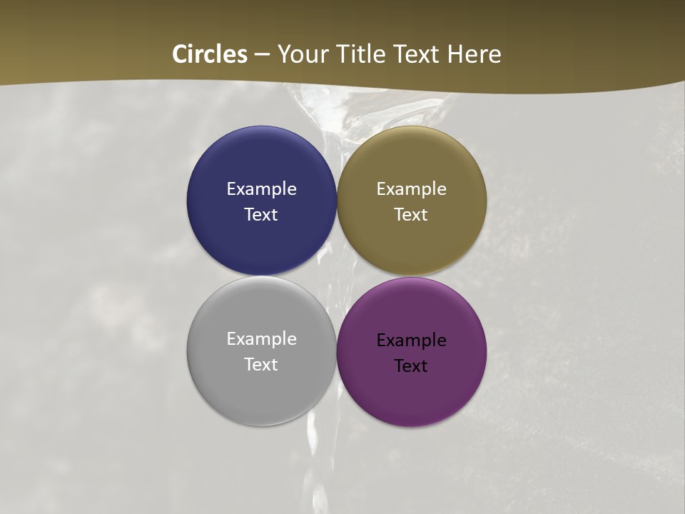 A Water Faucet With A Stream Of Water Coming Out Of It PowerPoint Template