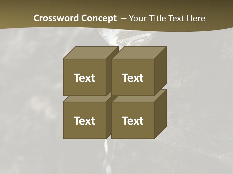 A Water Faucet With A Stream Of Water Coming Out Of It PowerPoint Template