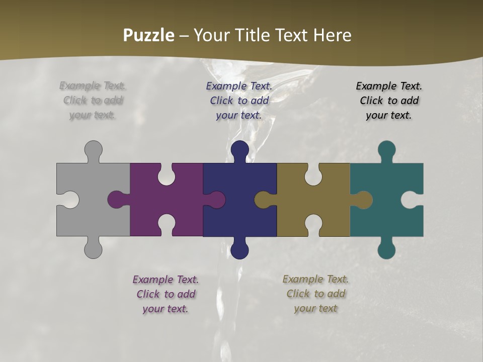 A Water Faucet With A Stream Of Water Coming Out Of It PowerPoint Template