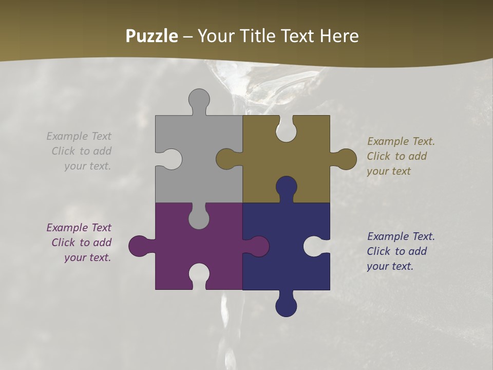 A Water Faucet With A Stream Of Water Coming Out Of It PowerPoint Template