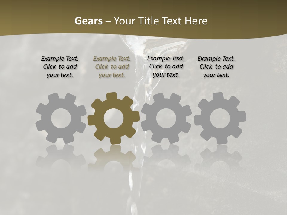 A Water Faucet With A Stream Of Water Coming Out Of It PowerPoint Template