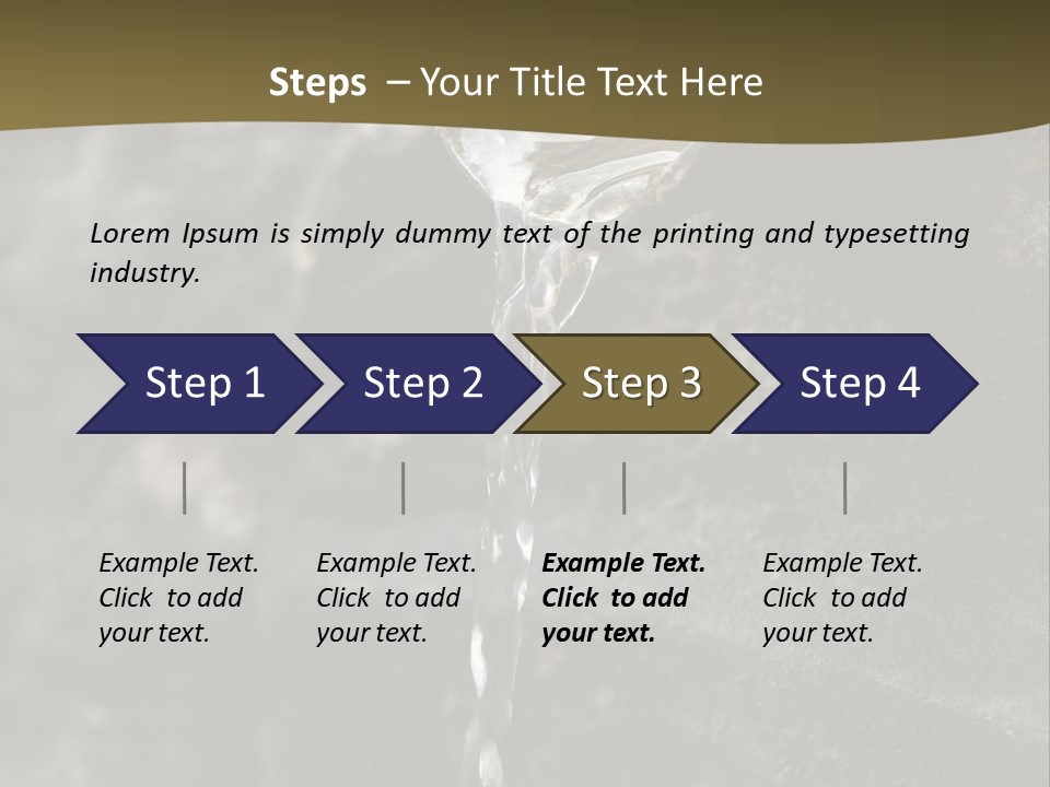 A Water Faucet With A Stream Of Water Coming Out Of It PowerPoint Template